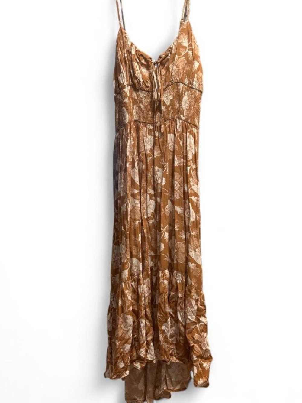 Millibon Brown Floral High-Low Dress